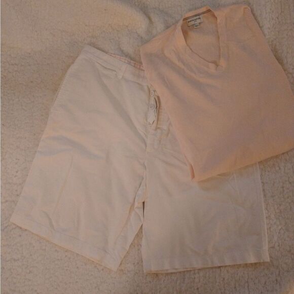 Structure White Khaki Shorts - Picture 1 of 4